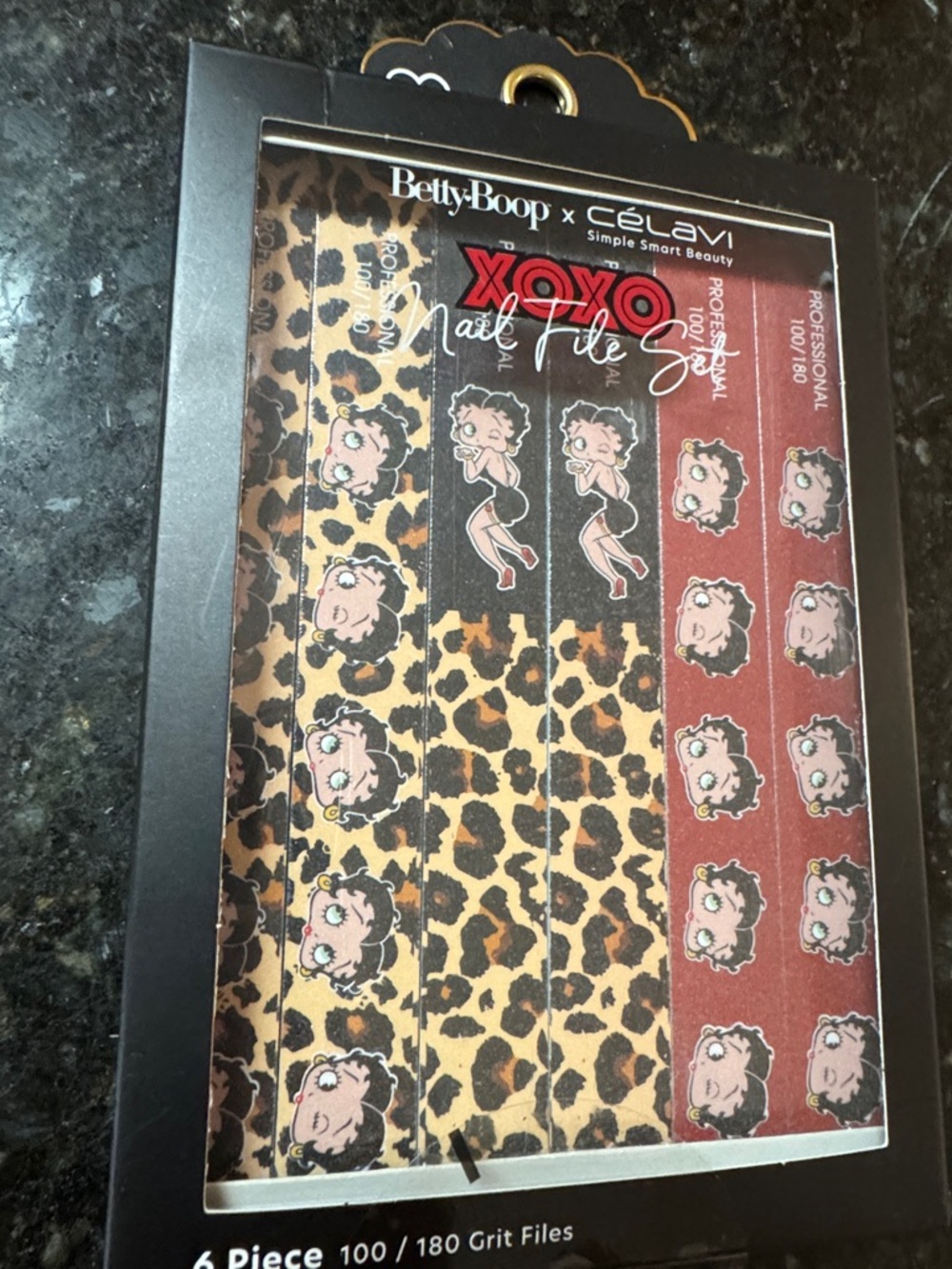 NEW Betty Boop x Célavi XOXO Nail File Set - Leopard & Character Print